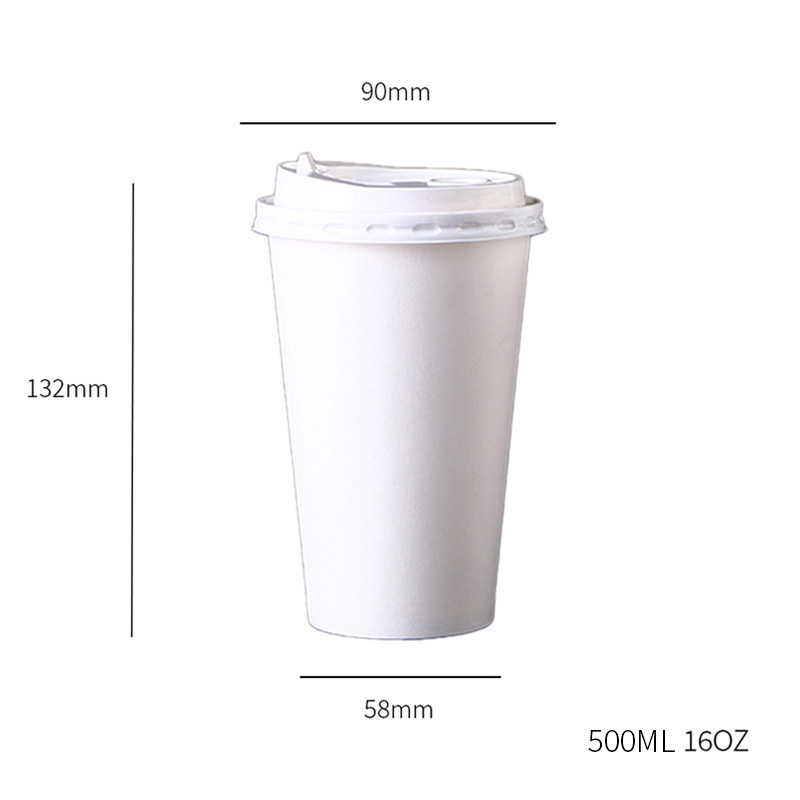 Gobelet en papier à paroi simple de 16 OZ