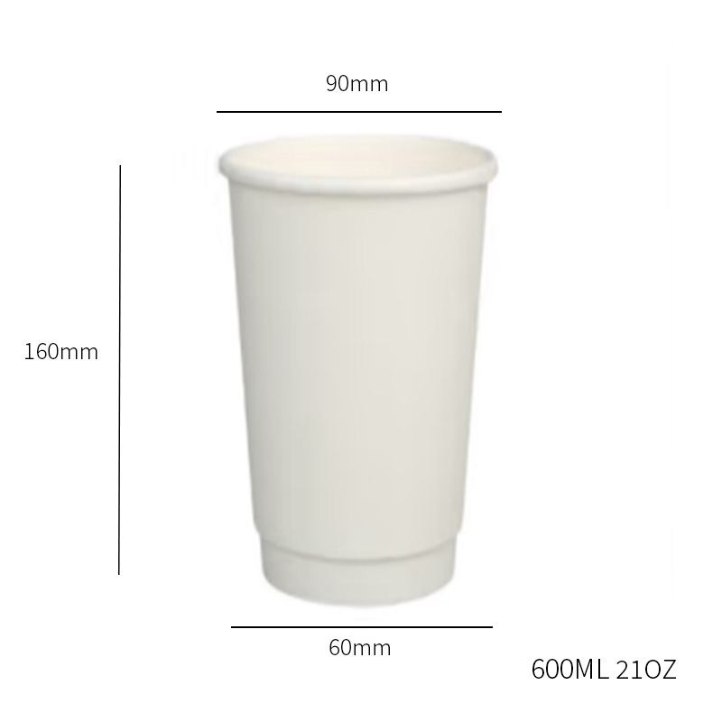 Gobelet en papier à double paroi de 21 OZ