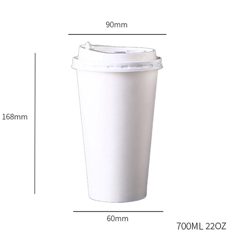 Gobelet en papier à paroi simple de 22 OZ